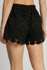 Umgee Full Size Polka Dot Lace Shorts Plus Size OutfitFlow
